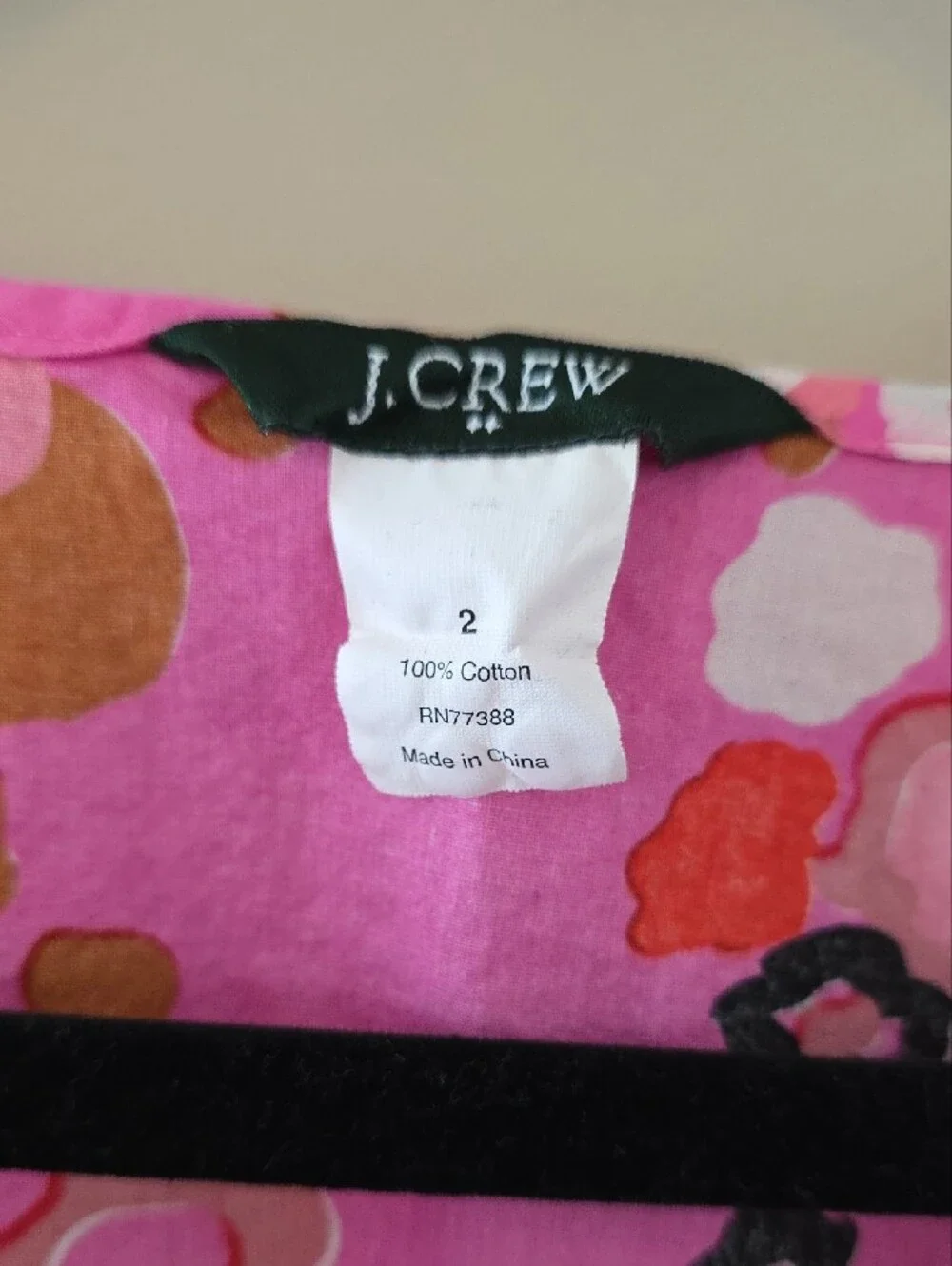 J. Crew Pink Floral Ruffle V-Neck Tie-Front Blouse